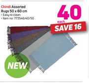Chindi Assorted Rugs 50x80cm-Each