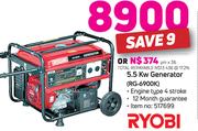 Ryobi 5.5Kw Generator RG-6900K