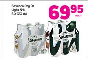 Savanna Dry Or Light NRB-6x330ml Each
