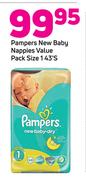 Pampers New Baby Nappies Value Pack Size 1 43's Pack