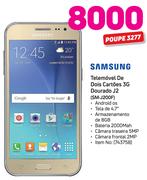 Samsung Telemóvel de Dois Cartóes 3G Dourado J2 SM-J200F