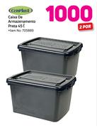 Cenplast Caixa de Armazenamento Preta 45Ltr-For 2