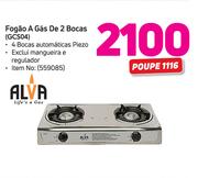 Alva Fogao a Gas de 2 bocas GCS04