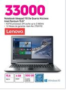 Lenovo Notebook Ideapad 110 de Quatro Nucleos Intel Pentium 15.6"
