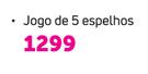 Jogo de 5 espelhos Pretos