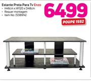 estante Preta Para TV Enzo H46 x W120 x D48cm
