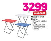 Mesa Dobravel diversa H72 x W60 x D40cm cada