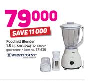 Westpoint 1.5Ltr Food Blender LSHG-296