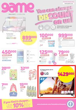 Game Tanzania : You Can Always Discount On Us (12 April - 24 April 2018), page 1