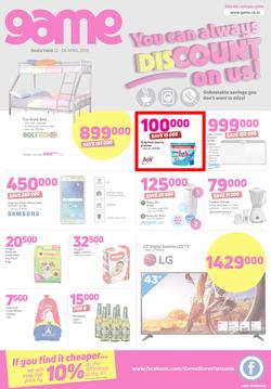 Game Tanzania : You Can Always Discount On Us (12 April - 24 April 2018), page 1