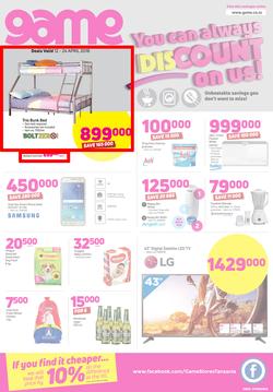 Game Tanzania : You Can Always Discount On Us (12 April - 24 April 2018), page 1