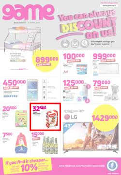 Game Tanzania : You Can Always Discount On Us (12 April - 24 April 2018), page 1