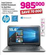 HP 15.6" Intel Celeron N3060 Notebook 14-BS019NI