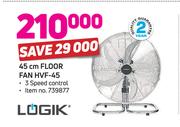 Logik 45cm Floor Fan HVF-45