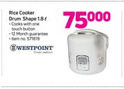Westpoint 1.8Ltr Rice Cooker Drum Shape
