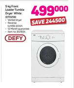Defy 5kg Front Loader Tumble Dryer White DTD258