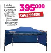 Discovery Adventure 3 x 4.5m Gazebo With 3 Side Panels