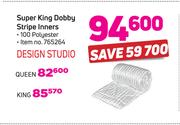 Design Studio Super King Dobby Stripe Inners