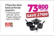 Bon Voyage 7-Piece Non-Stick Solid Lid Pot Set NCK07291-Per Set