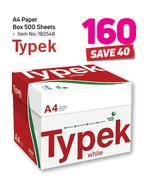 Typek A4 White Paper Box 500 Sheet