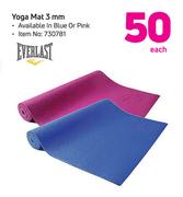 Everlast Yoga Mat 3mm In Blue or Pink-Each