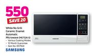 Samsung White No Grill Ceramic Enamel Automatic Microwave ME732K-S