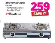Binatone 2 Burner Gas Cooker GC200