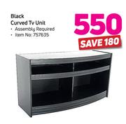 Black Curved TV Unit