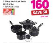 Bon Voyage 7 Piece Non-Stick Solid Lid Pot Set-Per Set