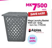 Alplas Mega Laundry Basket With Lid Grey