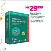 Kaspersky Internet Security 2018 1 User