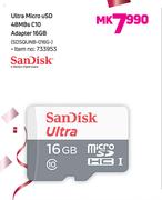 Sandisk Ultra Micro USD 48Mbs C10 Adapter 16GB SDSQUNB-016G