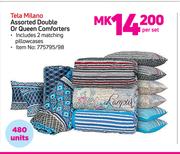 Tela Milano Assorted Double Or Queen Comforters Includes 2 Matching Pillowcases