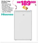 Hisense 120Ltr Bar Fridge H120RWH10 1