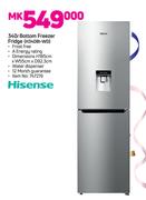 Hisense 340Ltr Bottom Freezer Fridge H340BI-WD