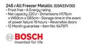 Bosch 246Ltr All Freezer Metallic GSN33V130