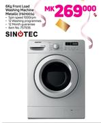 Sinotec 6kg Front Load Washing Machine Metallic F601003s