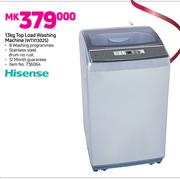 Hisense 13kg Top Load Washing Machine WTX1302S