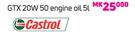 Castrol GTX 20W 50 Engine Oil-5Ltr Each