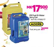 Addis 25Ltr Fuel Or Water Jerry Can-Each