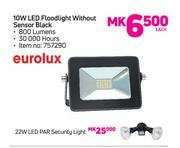 Eurolux 10W LED Floodlight Without Sensor Black-Each
