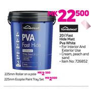 Homestead Fast Hide Matt PVA White-20Ltr