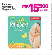 Pampers New Baby Nappies 94's-Per Pack