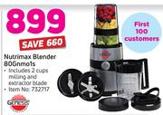Genesls Nutrimax Blender 80Gnmo1s Includes 2 Cups Milling & Extractor Blade