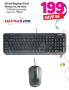 Ultra Link Wired Keyboard And Mouse UL-KB-M04