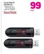 Sandisk Cruzer Glide 16GB USB 3.0-Each