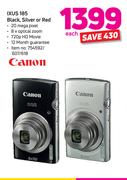 Canon IXUS 185 (Black, Silver Or Red)-Each