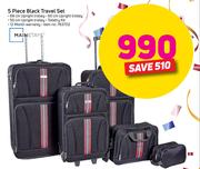 Mainstays 5 Piece Black Travel Set