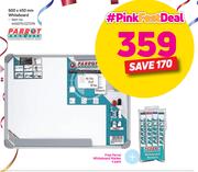 Parrot 600 x 450mm Whiteboard + Free Parrot Whiteboard Marker 4 Pack 