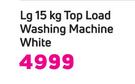 LG 15Kg Top Loader Washing Machine White
